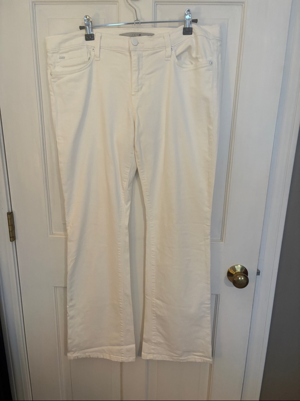 Joe's Jeans Cream / white provocateur fit size 32 Wide-Leg Jeans